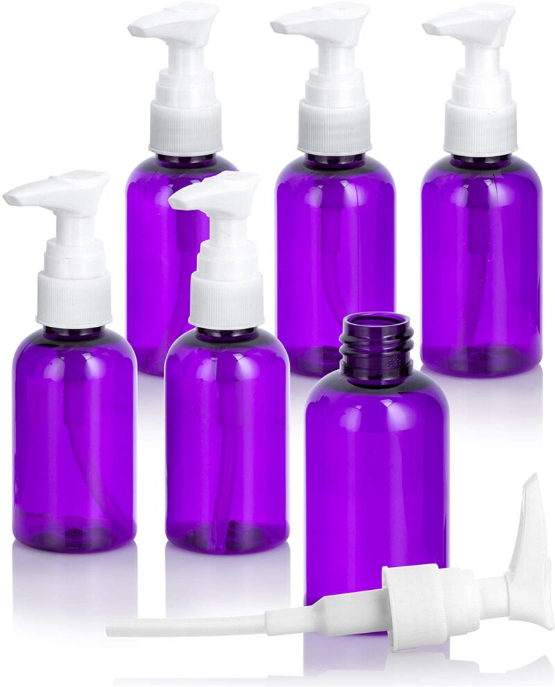 Purple PET Lotion Pump Bottle