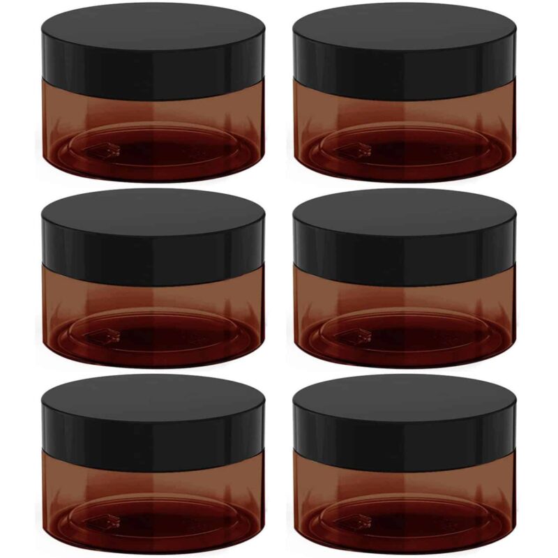 1 oz Amber Plastic Cosmetic Jars - Image 3