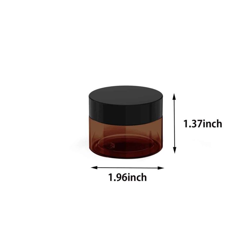1 oz Amber Plastic Cosmetic Jars - Image 4