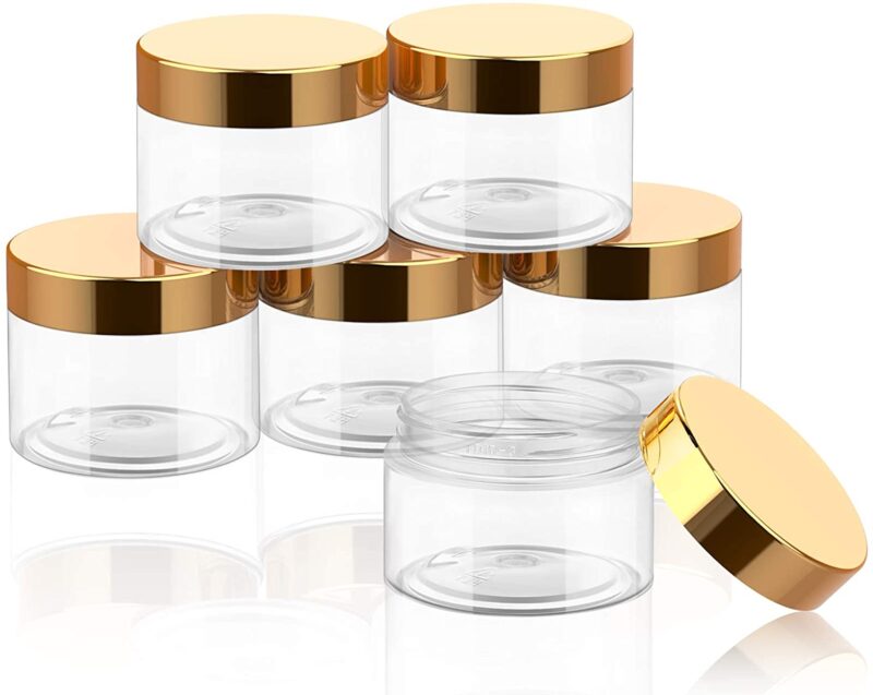 Clear Leak Proof Plastic Cosmetic Jars