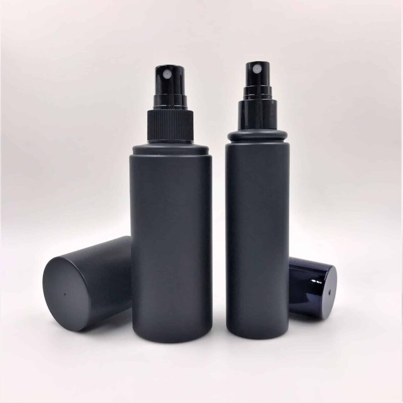 Empty PET HDPE Matte Black Fine Mist  Alcohol Bottle - Image 5