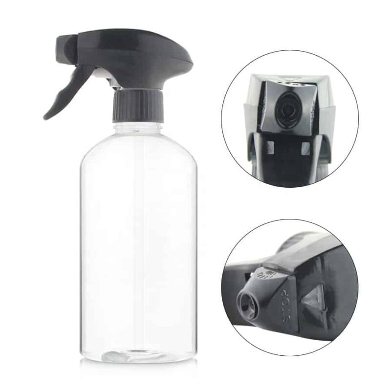PET plastic clear trigger spray bottle