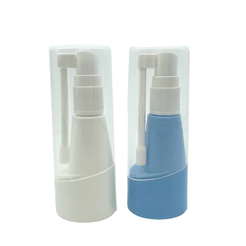 white mouth nasal throat spray pump bottle