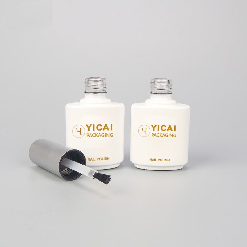 Silver Uv Gel Nail Polish Bottle With Brush - Image 4