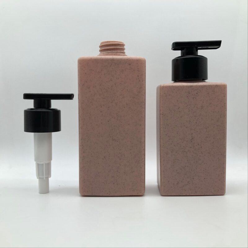 Square Biodegradable Wheat Straw Plastic Bottles - Image 3
