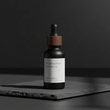 Matte black luxury essential oil dropper bottle