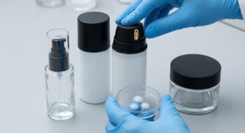 Cosmetic pump dosage comparison for serum lotion and cream packaging